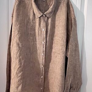 J.Jill Love Linen Flax Blouse 4X